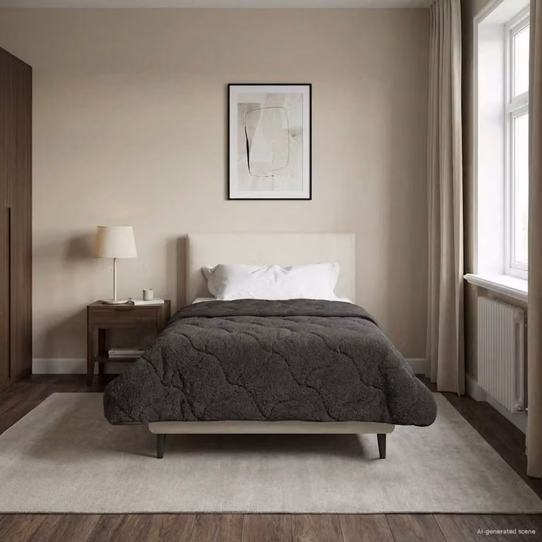 Piumino estivo reversibile in microfibra vidaXL, colore grigio antracite, L 140 x P 200 cm