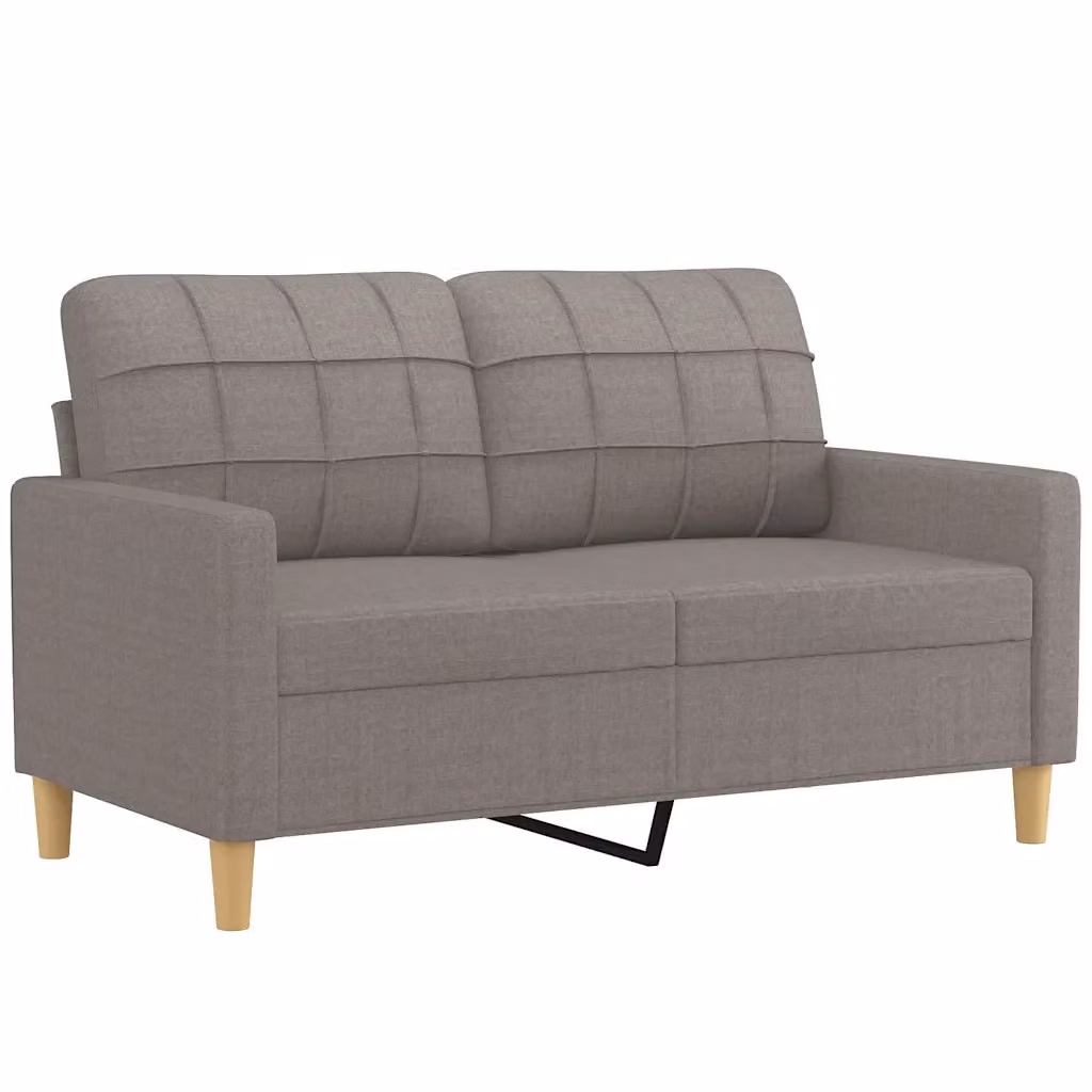 Divano a 2 posti Design Mania in tessuto beige o grigio con struttura in metallo per il tuo soggiorno – 2