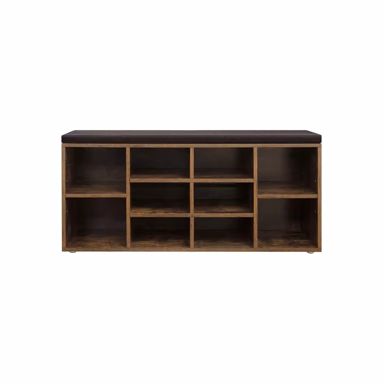 Panca Portascarpe, Marrone Vintage + Marrone Scuro