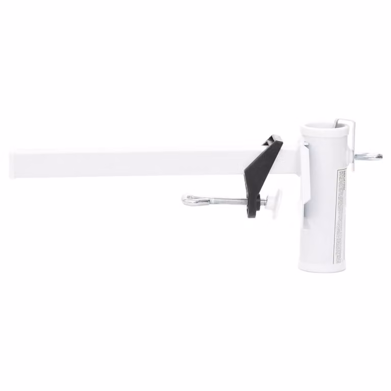 vidaXL Supporto per ombrellone da balcone bianco 38 mm in acciaio