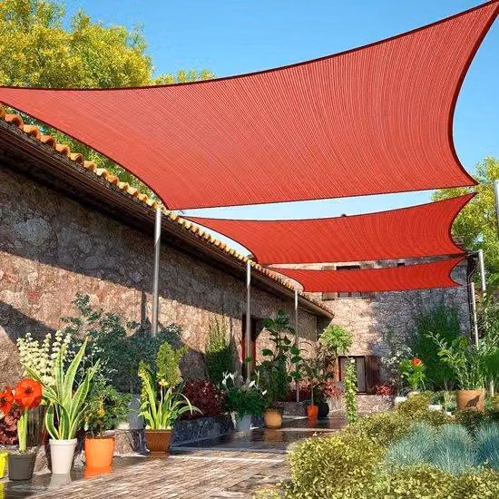 Copertura per terrazza rettangolare - Protezione solare a cuscinetti d'aria - Copertura per terrazza - Antiradiazioni UV e traspirante - 1,8 x 3,6 metri - Rosso