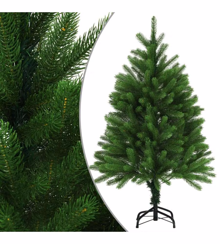 Set Albero di Natale Artificiale con LED e Palline Verde 120 cm