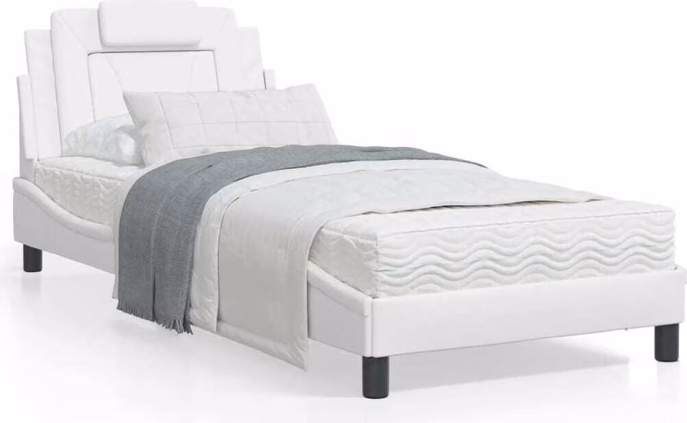 Maison Exclusive - Letto "Viana" con materasso bianco 80x200 cm in ecopelle