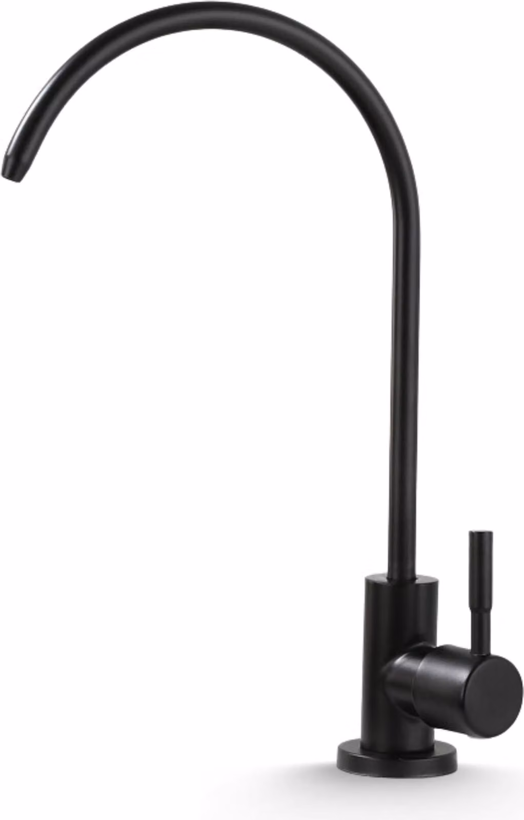 Rubinetto per acqua filtrata Ari, rubinetto da cucina nero in acciaio inox SUS304, girevole a 360 gradi, cartuccia Vetroceramica, per filtro 1/4