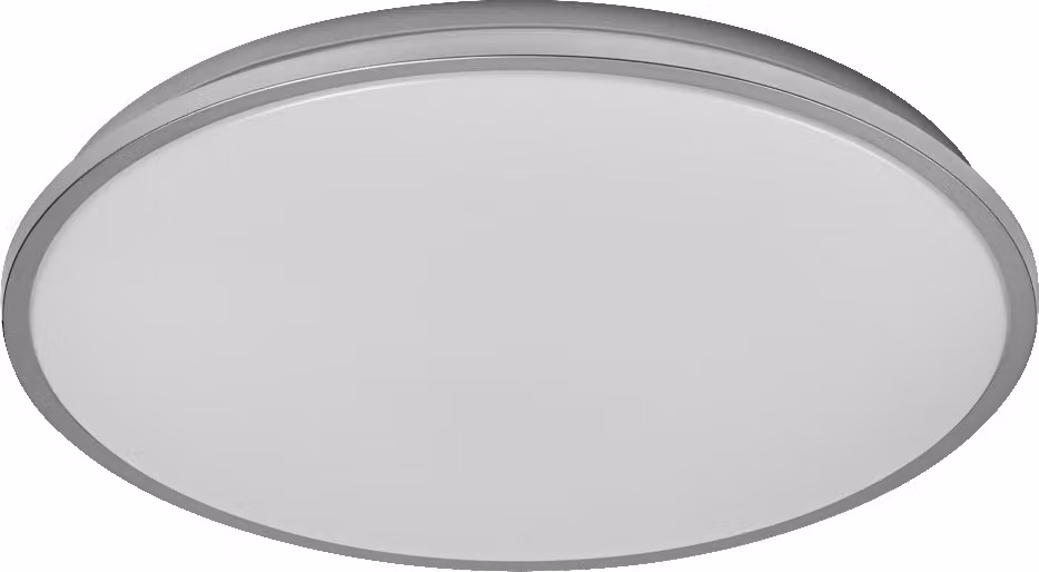 LEDVANCE ORBIS DUBLIN Plafoniera LED 390mm, argento, 24W, 2700lm, colore della luce bianco caldo, distribuzione della luce molto omogenea, lunga durata, modulo LED installato permanentemente, rotondo, classe di protezione IP20, 3000K