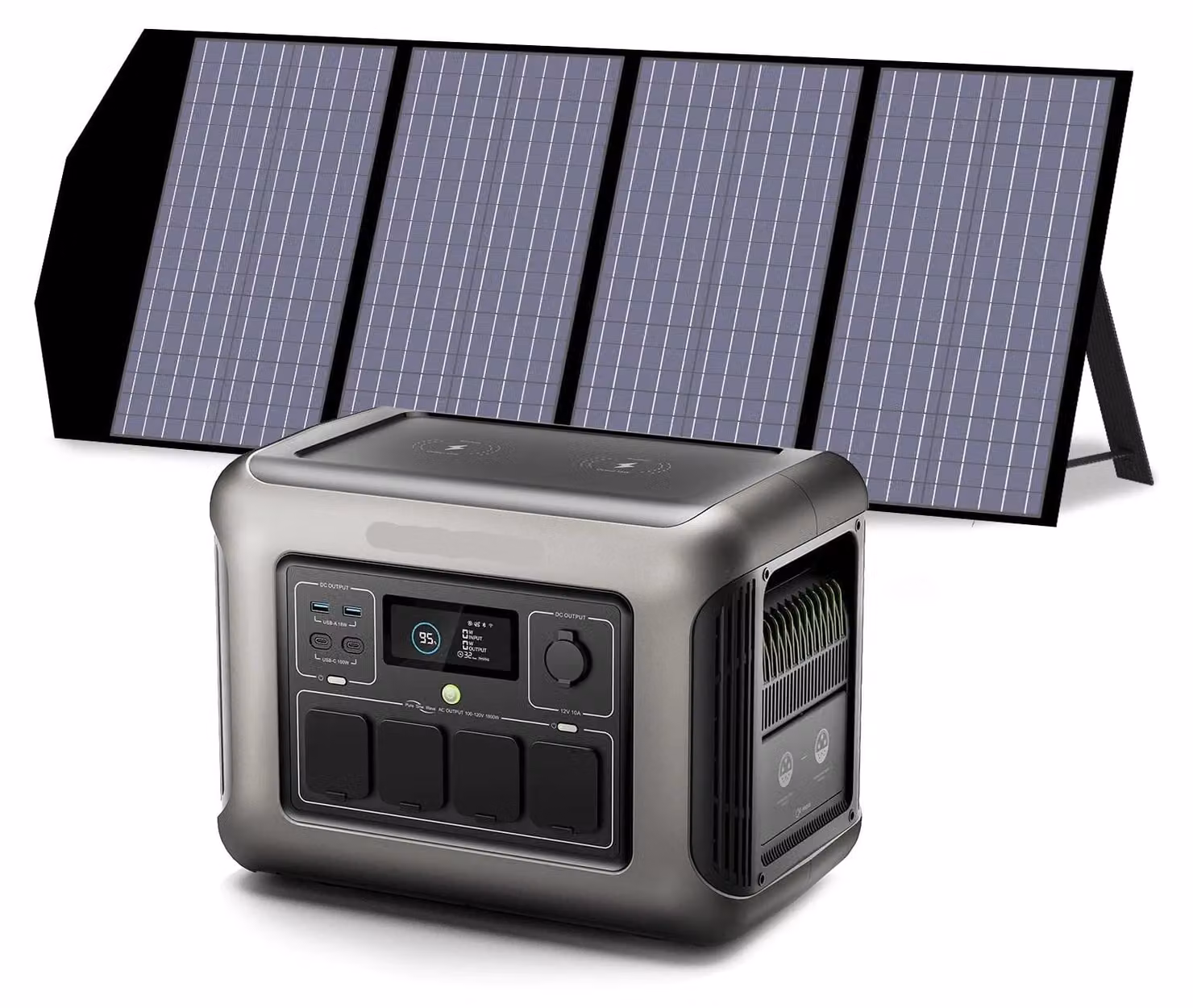 Centralina di alimentazione - Generatore - Gruppo elettrogeno - Power bank - Portatile - con pannello solare da 140W