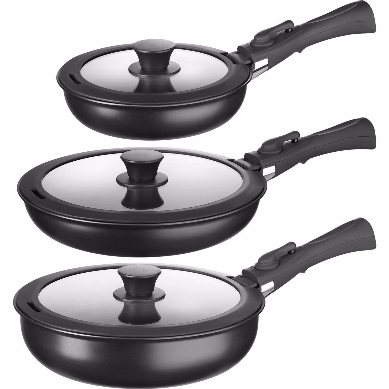 Set da cucina Tectake da 41 pezzi nero con rivestimento antiaderente in acciaio inossidabile, alluminio, silicone e vetro – 2