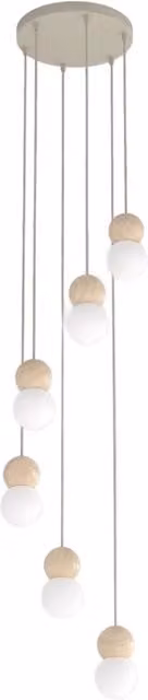 Lampada a sospensione LOOP LED beige bianco Emibig