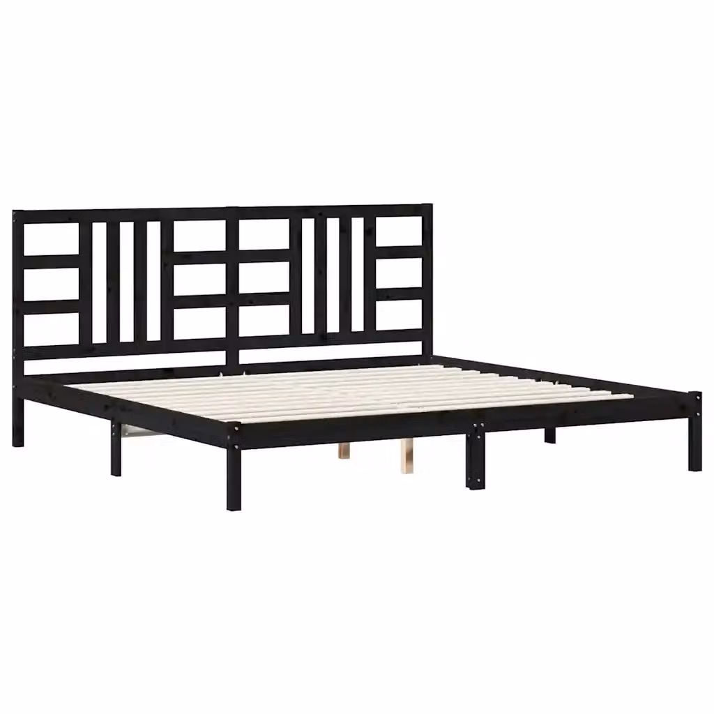 Giroletto Nero in Legno di Pino Massello con Doghe Fisse L/P/H: 200 x 200 x 31 cm – 2