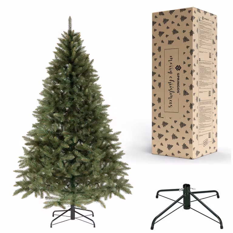 Albero di Natale artificiale abete rosso rami fitti decorazione natalizia Natale 220 cm