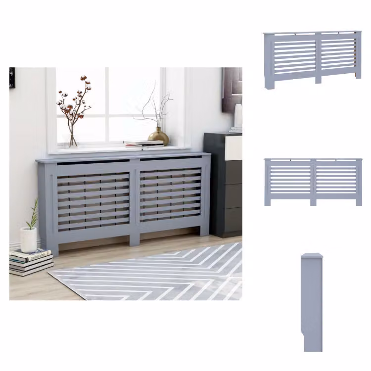 vidaXL Rivestimento per radiatori antracite 172 x 19 x 81 cm MDF - Accessori per radiatori