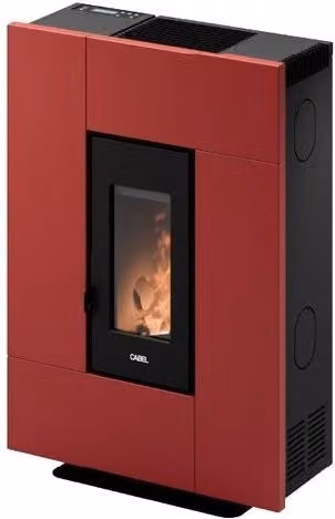 Stufa a pellet Cadel Grace 7 in metallo colore rosso