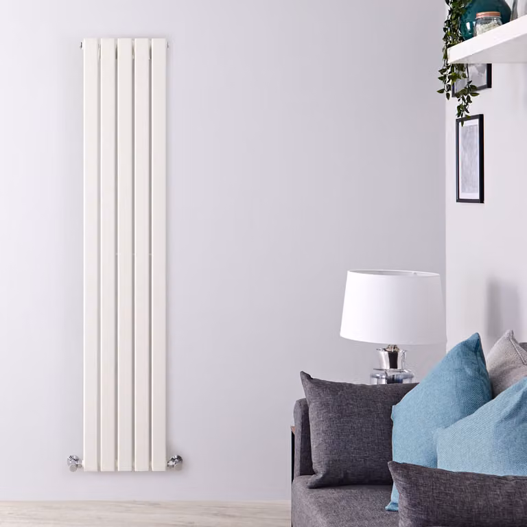 Radiatore di Design Verticale Bianco - 1780mm x 350mm - Pannello Singolo - Delta