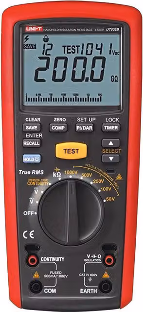 Multimetro per la misura della resistenza di isolamento UNI-T UT505A colore rosso – 1