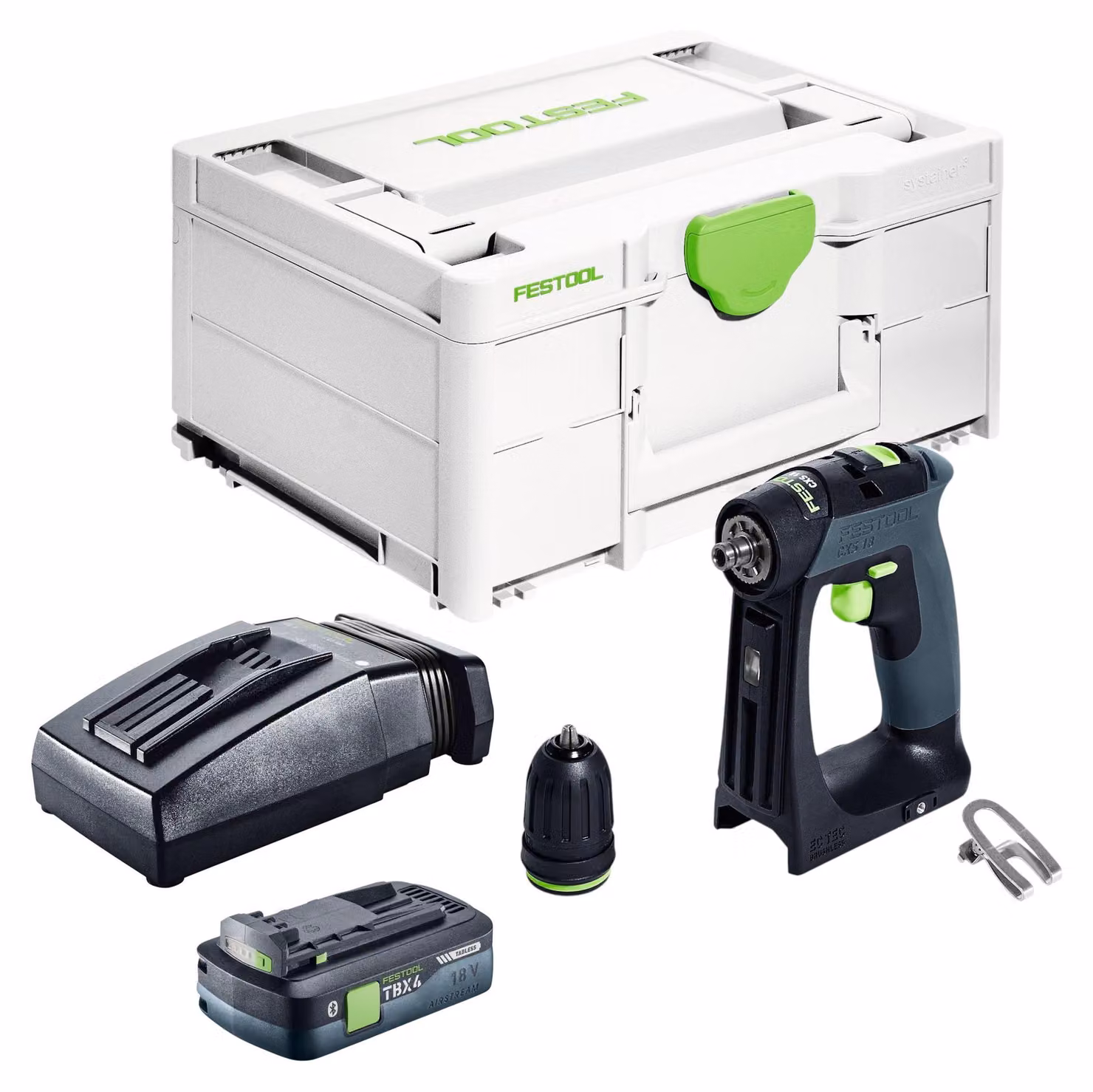 Trapano avvitatore a batteria Festool CXS 18-Basic 18 V 40 Nm brushless + 1x batteria ricaricabile 4,0 Ah + caricatore rapido + systainer