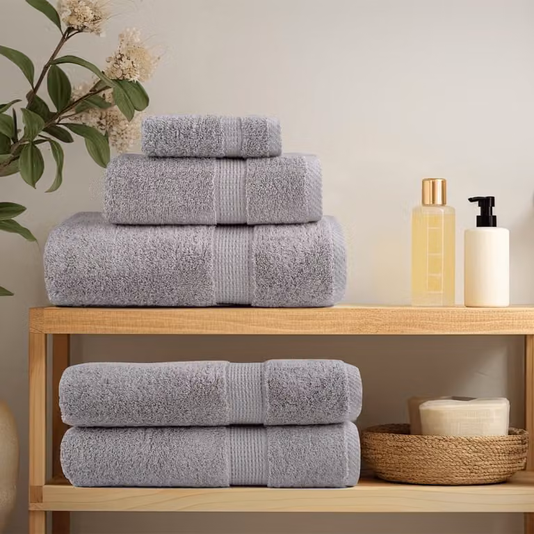 vidaXL Asciugamani Premium SOLUND 4 pz Grigio 100x200 cm 600 g/m²