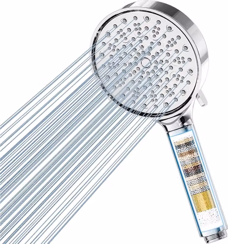 Soffione con filtro e 6 modalità di getto - Doccetta a risparmio idrico