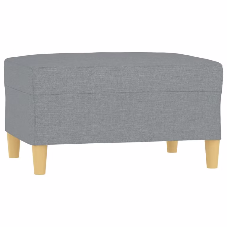 Poggiapiedi Grigio Chiaro 70x55x41 cm in Tessuto