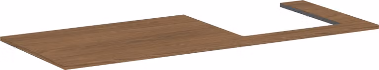 hansgrohe Xilesa E Console avec découpe à droite pour vasque à encastrer polie, 1375x550x16mm, 54273550, 54273550
