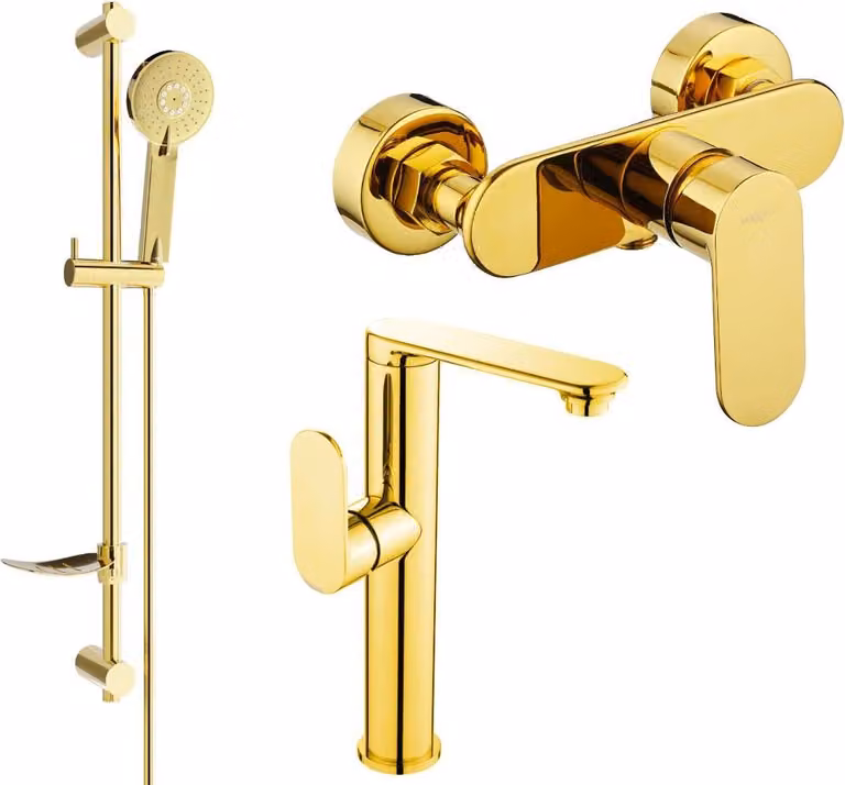 Mexen Milo DF40 set doccia, oro - 713154DF40-50