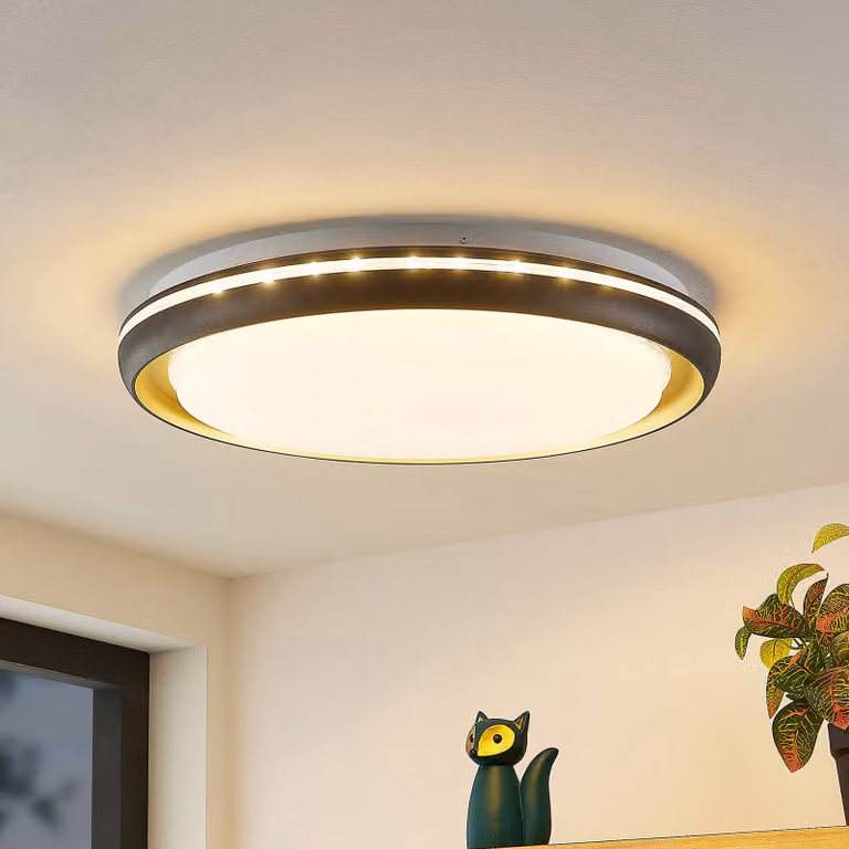 Plafoniera a LED Melchioris Lindby, dimmerabile, Blu, Soggiorno / Sala da pranzo, Plastica, Moderno, Plafoniera LED