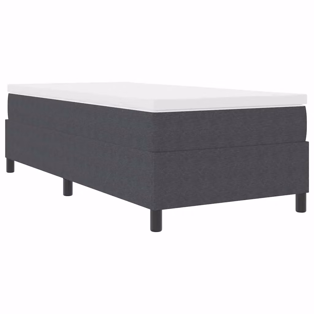 Letto a molle vidaXL in tessuto grigio e bianco L: 100 cm, P: 200 cm, H: 60 cm – 2