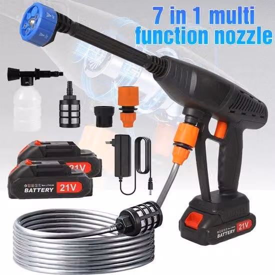 Idropulitrici elettriche - 30 bar - Testina a 7 getti - Tubo da 5 m - Adatte al caricamento