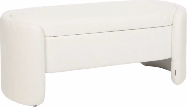 Panca contenitore Sweeek in tessuto moderno, disponibile in vari colori, L: 110 cm, P: 45 cm, H: 42 cm