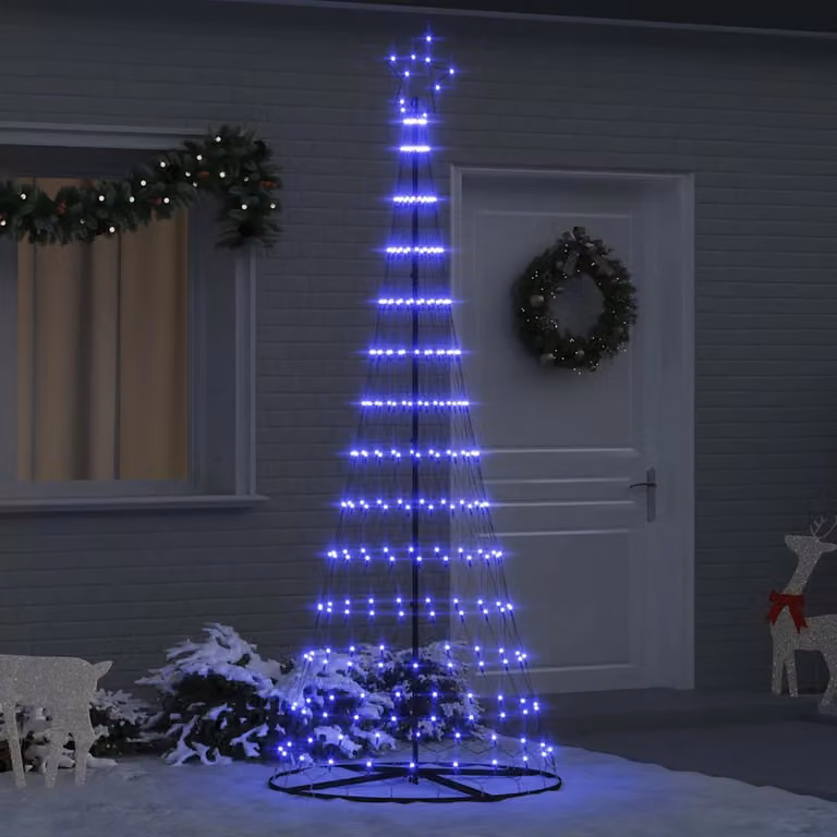 Albero di Natale LED blu vidaXL in metallo, Altezza: 250 cm