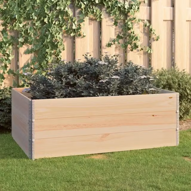 Fioriere Rialzate 3 pz 100x150 cm in Legno Massello di Pino 3055171
