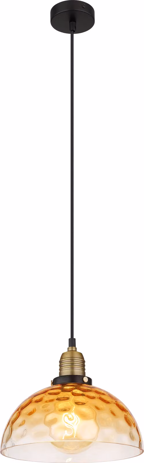 Globo - lampada a sospensione - Salvy - ambra - vetro - Ø 25cm - E27 - 15786H1