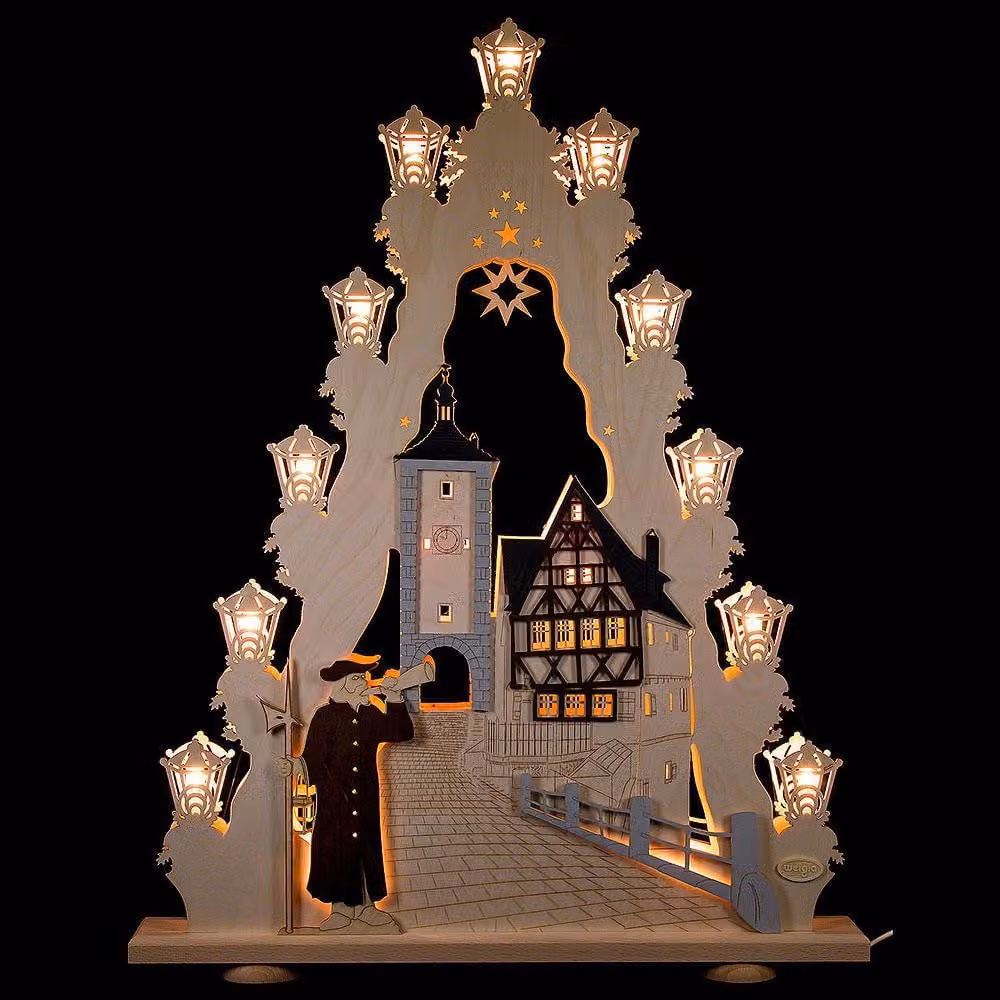 Arco per candele Rothenburg ob der Tauber LED LxHxP 52x67x6cm NUOVO