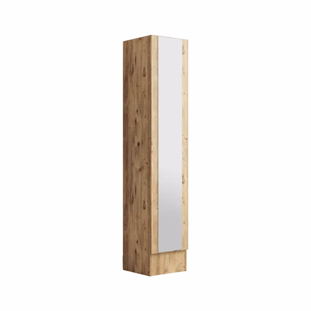 DMORA Jacques Mobile da Ingresso con Specchio, Marrone Quercia, L/P/H: 36 x 36 x 180 cm – 2