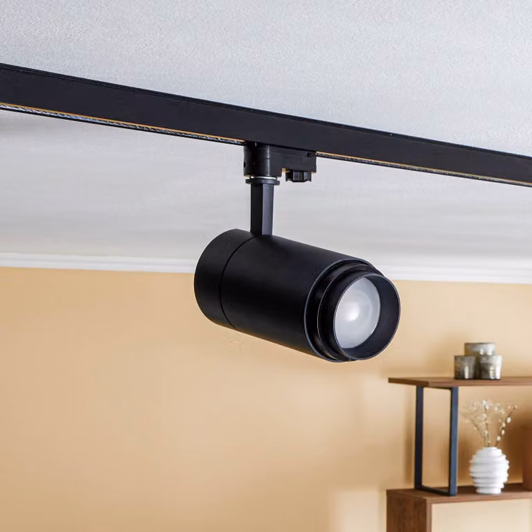 Faretto a binario LED Arcchio Nanna, 4000K, nero, DALI Nanna Arcchio, dimmerabile, Nero, Soggiorno / Sala da pranzo, Alluminio, Moderno