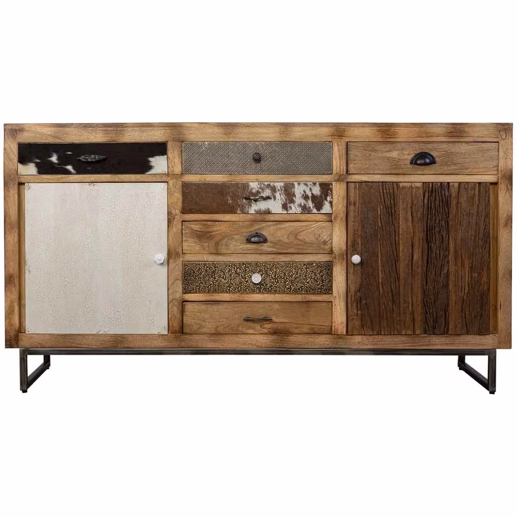 Credenza Wanderlust Deco in legno con finiture marroni L: 180 cm, P: 47 cm, H: 95 cm – 2
