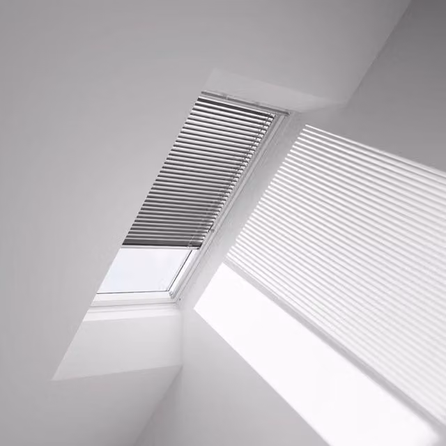 Tenda Veneziana Elettrica Velux in Alluminio Bianca Semi-Trasparente L: 114 cm, H: 118 cm