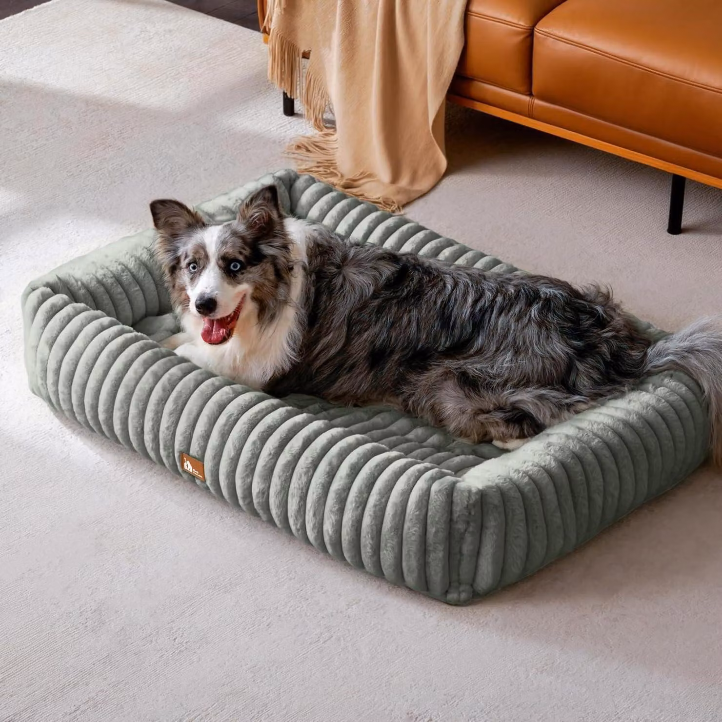 Cuccia per cani, taglia XL, grigio scuro, dimensioni: 109 x 76 x 20 cm, lavabile, realizzata in memory foam, antiscivolo