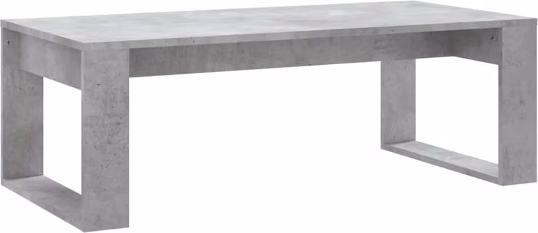 Tavolino Salotto Grigio Cemento 102x50x35 cm Legno Multistrato