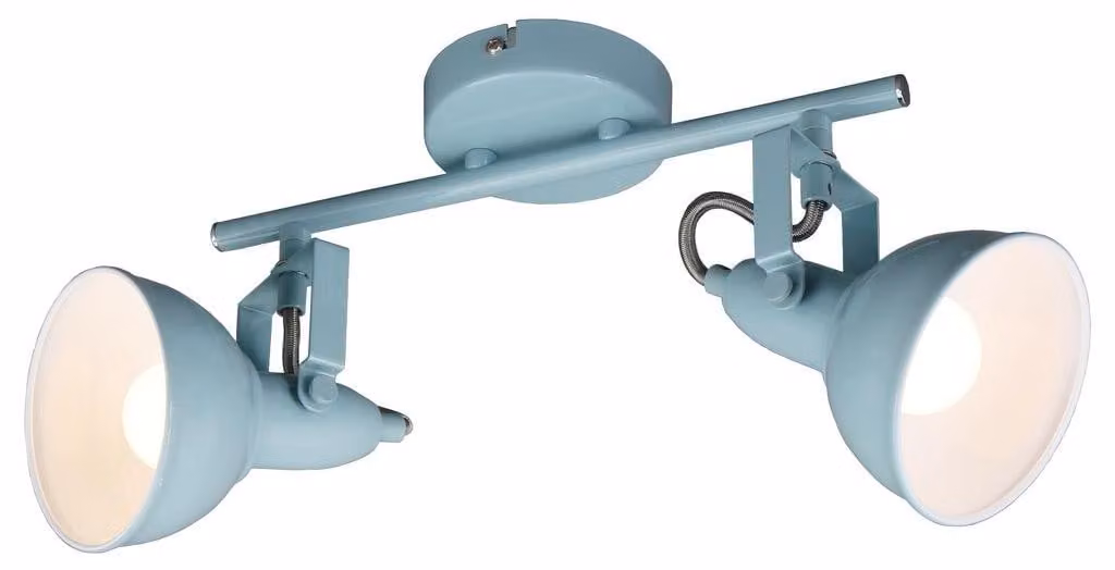 Plafoniere Faretti da soffitto orientabili e girevoli 40W 2xE14 menta metallo Briloner