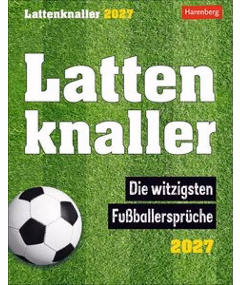 Calendario da tavolo "Lattenknaller" per il 2027: le frasi più divertenti sul calcio