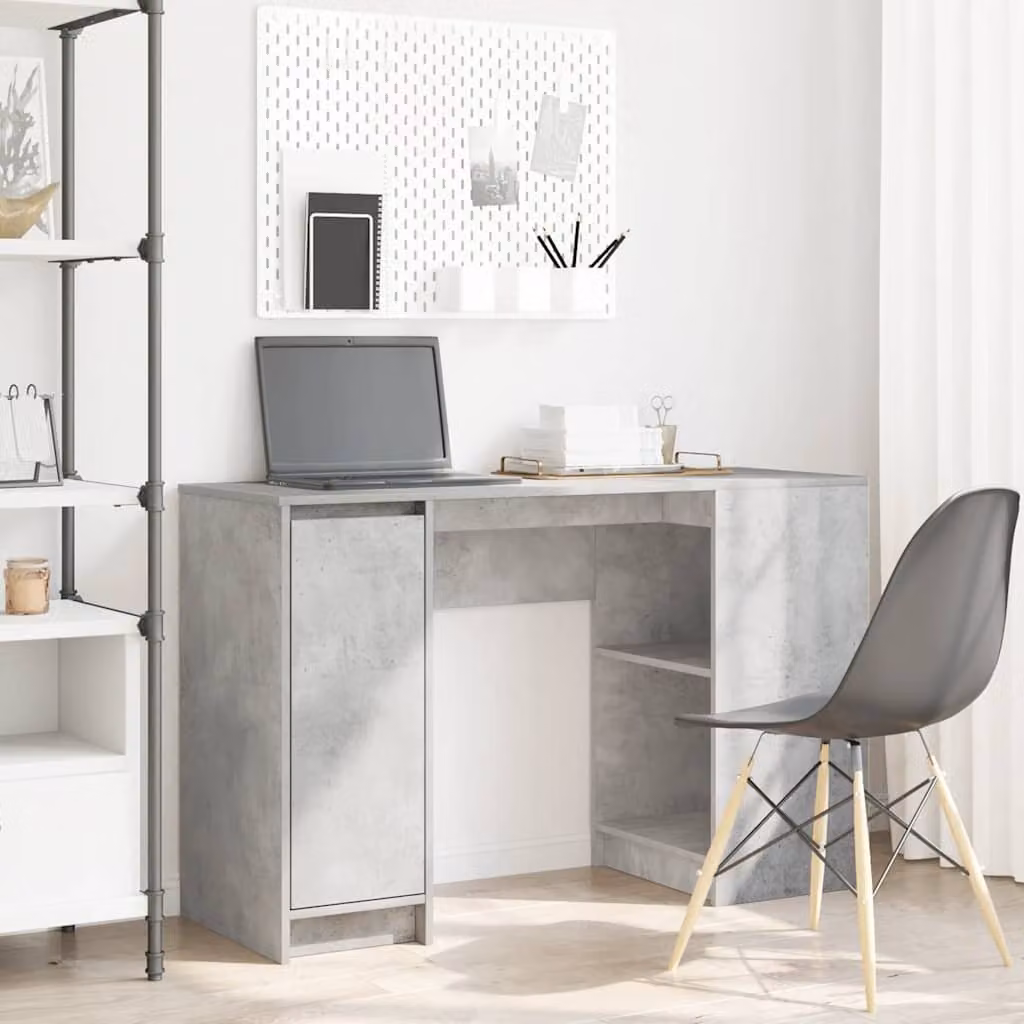 Maison Exclusive - Scrivania grigio cemento 120x42x76 cm Materiale ligneo