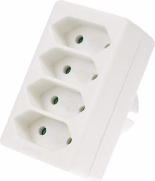 Splitter per presa europea a 4 vie