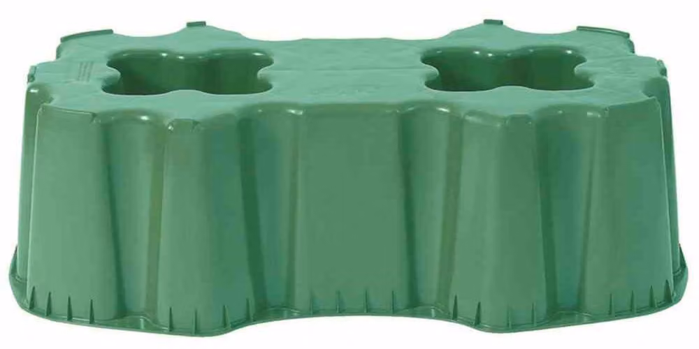 Contenitore per l'acqua piovana Regenton Hoekig 520 L - Con coperchio e rubinetto - 108x61x33 cm - Plastica - Ideale per giardino e raccolta di acqua piovana