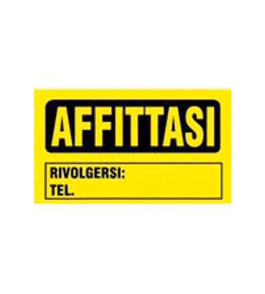 Cartello Affittasi 20x30 in Polipropilene