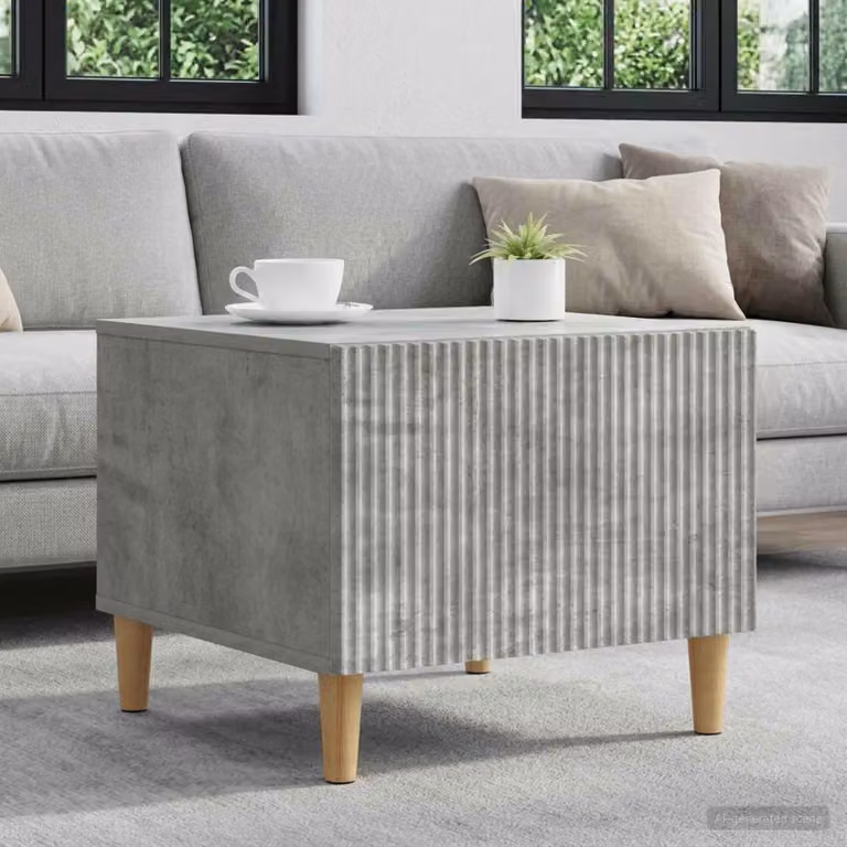 Maison Exclusive - Tavolino grigio cemento 49 x 50 x 40 cm in materiale derivato dal legno