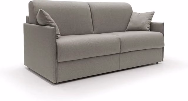 Evans Divano letto matrimoniale in tessuto impermeabile tortora L: 149 cm, Materasso: 120 x 197 cm – 1