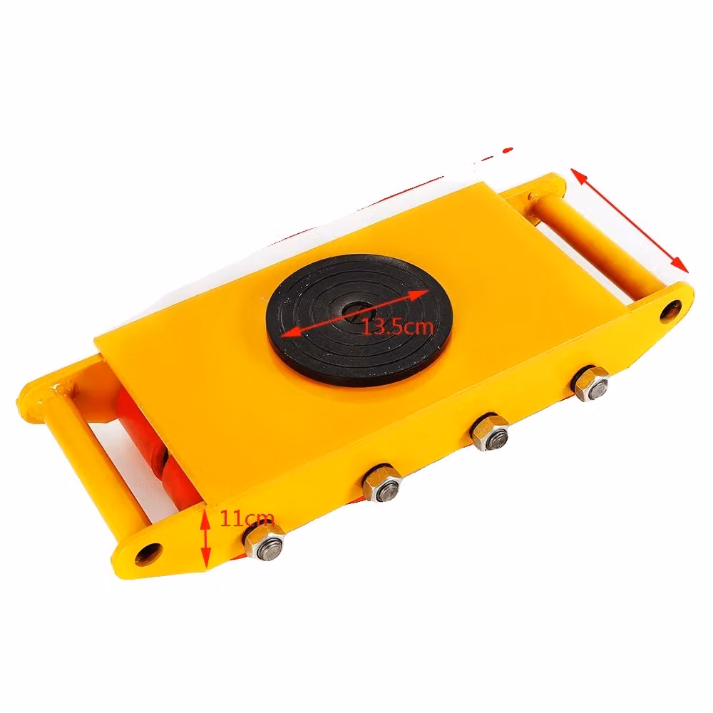 Carrello portamacchine per impieghi gravosi, portata 12T, rotazione a 360° , 12T giallo