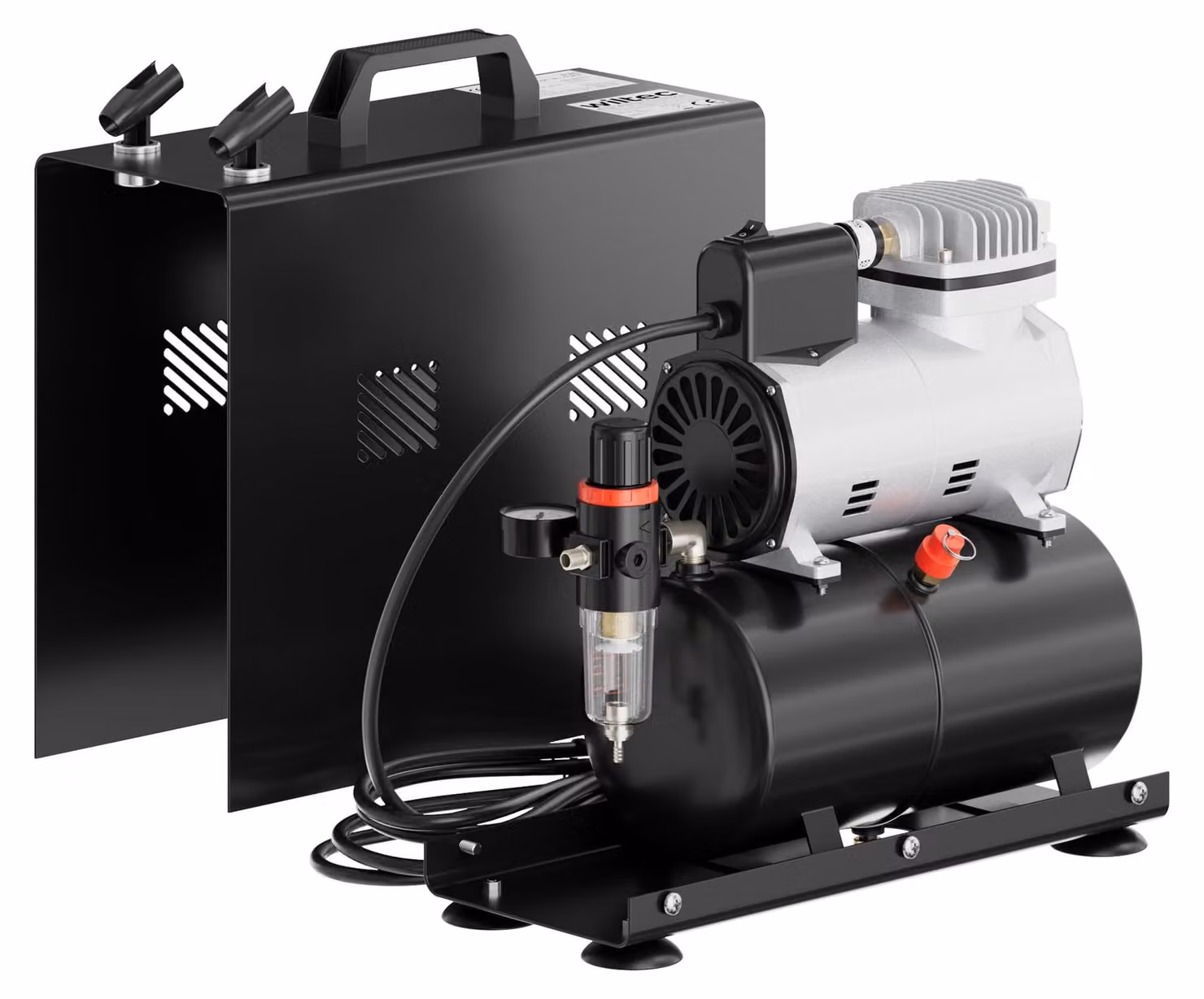 Compressore per aerografo, serbatoio da 3 litri, 4 bar, 23 litri/minuto, spegnimento automatico