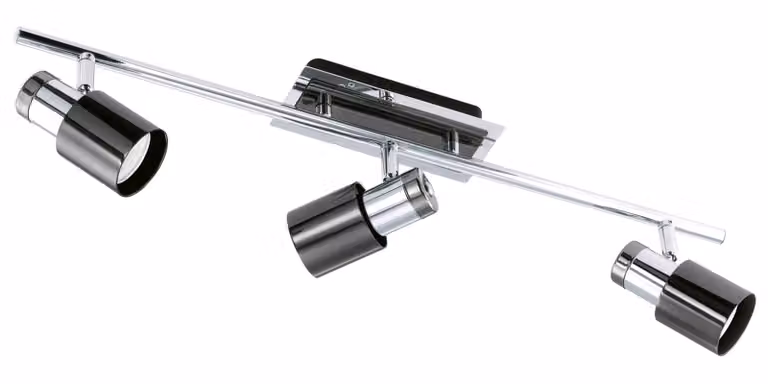 Spot Moderno Davida 1 In Acciaio Nichel 3 Luci Gu10 4,6W Ip20