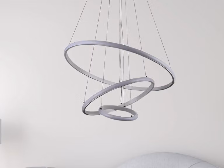 Lampada a sospensione a LED con cavo, inclusa di telecomando, 90W
